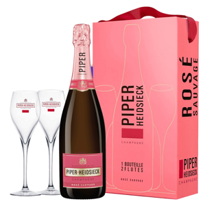 Piper Heidsieck Rosé Sauvage 12% 0,75L + 2 Poháre 2022