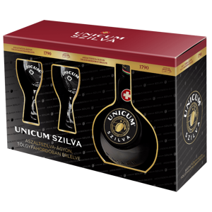 Unicum Szilva Bylinný 34,5% 0,7L + 2 Poháre 2022