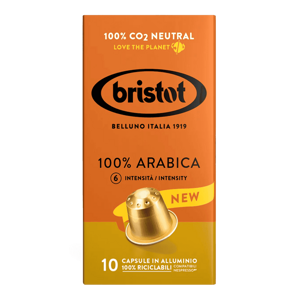 Káva Bristot Nespresso 100%Arabica 55G Kapsule 10Ks Aluminiove