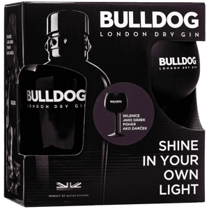 Gin Bulldog 40% 0,7L + Pohár