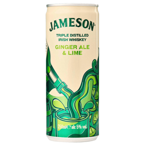 Jameson Ginger Ale & Lime 5% 0,25L Plech Z