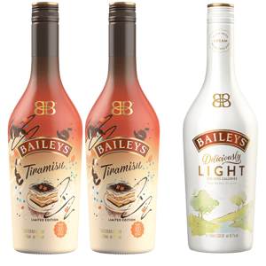 2X  Baileys Tiramisu 17% 0,7L + Baileys Deliciously Light 0,7L Ako Darček