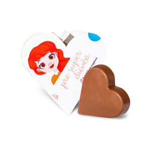Chocolate Patrik Čokoládové srdce biele mliečne - Pre super dievča