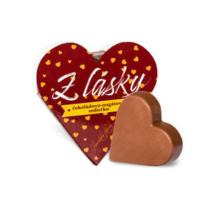 Chocolate Patrik Čokoládové srdce bordové horké - Z lásky