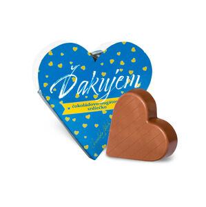 Chocolate Patrik Čokoládové srdce modré mliečne - Ďakujem