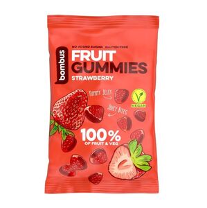Bombus Fruit Gummies ovocné kúsky - jahoda 35g
